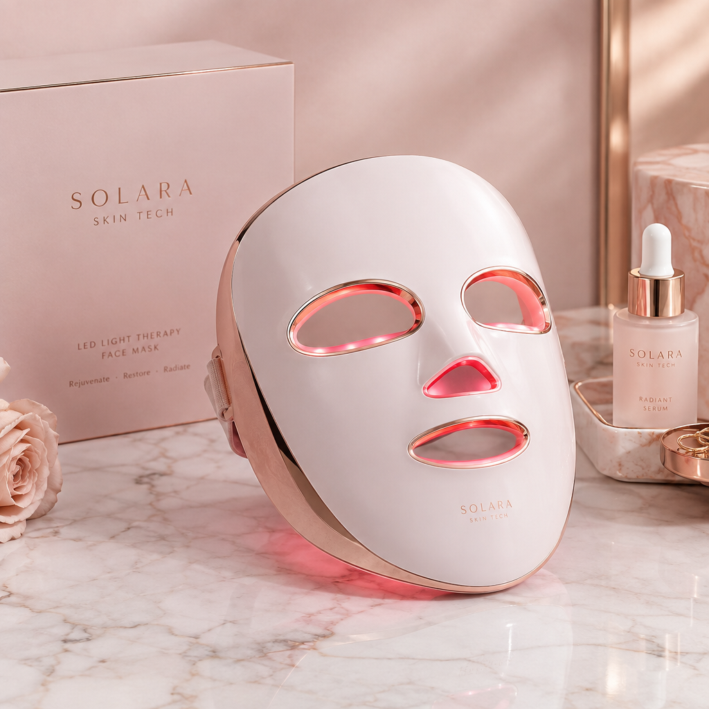 Máscara Facial LED de Fototerapia — Rejuvenece y Aclara tu Piel en Casa